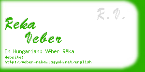reka veber business card